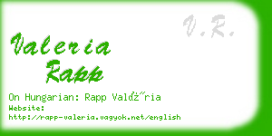 valeria rapp business card